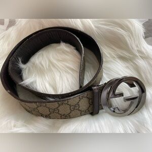 GUCCI SUPREME BELT WITH G BUCKLE